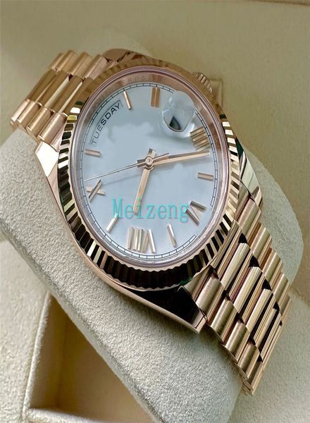 2023 Diver Sport Wristwatch Rose Gold 40mm President Day Date.Dial blanc 228235 - Boîte et papiers