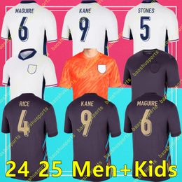 2023 24 25 Euro Cup Englands Jersey Bellingham Home Away Soccer Jerseys Rice Saka Foden Rashford Sterling Stones Grealish Kane Hombres Niños Fans Player Kit de camiseta de fútbol