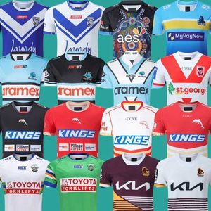 2023 Dolphins Rugby Jerseys Cowboy Penrith Panthers Indigenous Cowboy Rhinoceros Training JERSEY Alle Nrl League Heren T-shirts Maat S 4XL 5XL 93659