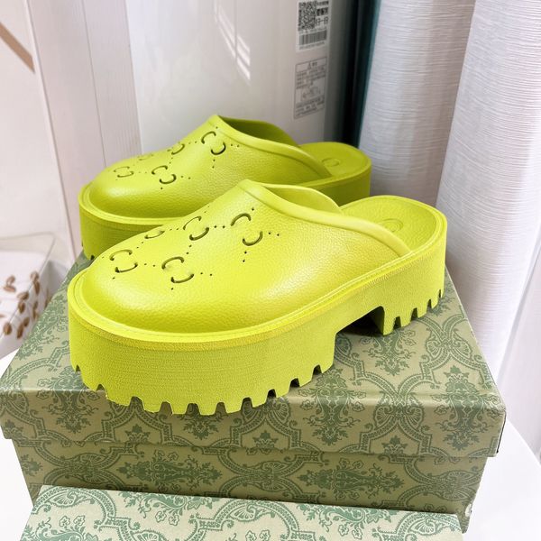 Doble G Sandalias de mujer de lujo Crocss Zapatilla Plataforma de diseñador Pisos Púrpura Rosa Verde menta Desnudo Ingigo Scuffs Sexy Lovely Sunny Beach Zapatos de mujer