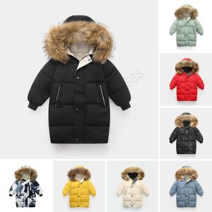 2023 down jas Kids Designer Down Coat Winter Jacket Boy Girl Baby Outerwear Jackets met badge Dikke Warm Warly Weer Coats Children Parkas Classic