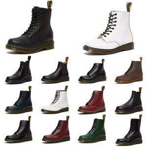 2023 Dr Martins Bottes Doc Martens Designer Boot Martin Hommes Femmes Mocassins De Luxe Triple Noir Blanc Classique 8 Yeux Bottines Courtes Hiver Neige Chaussures Chaudes En Plein Air