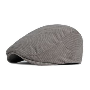 2023 livraison directe automne hiver noir velours côtelé hommes Ivy casquette papa décontracté gavroche chapeau réglable femmes béret Gorros Invierno Mujer