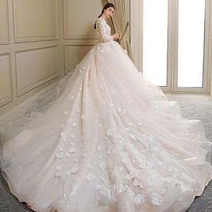 2023 Dubaï luxe une ligne robes de mariée, plus la taille chapelle train chérie robe de novia Appliqued robes de mariée mariée sur mesure dentelle robe de mariée moderne