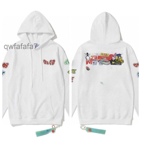 2023 Dupes Reps Hoodrich Pull Polo de manga larga con capucha para mujer con cremallera completa para hombre Diseñador Hoddie Offwhite Felpa White S12 SWNS