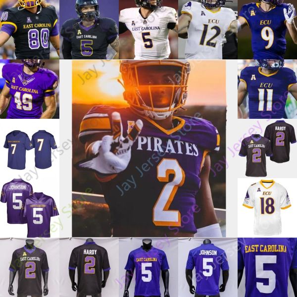 2023 East Carolina Pirates ECU Football Jersey NCAA College Mason Garcia Holton Ahlers Jaylen Johnson Harris Wood Bond Edwards III Garner Gu