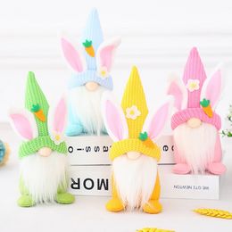 2023 Pasen gezichtloos kabitelkonijnpoppenfeest voorstanders voor kinderen Geschenk speelgoed Happy Easter Home Decorations Spring Hanging Bunny Ornamenten SS0119