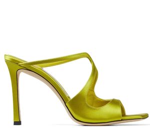 ¡2023 elegantes zapatos nupciales de las sandalias del vestido de boda!! Anise Mules Night Dressing Marcas de lujo Summer High Heels Women's Walking With Box,EU35-43