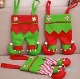 2023 Elf Broek Kous Kerstversiering Ornament Kerstmis Stof Snoep Tas Festival Feestaccessoire Beste Geschenken Kleuren