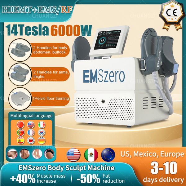 2023 EMS 6000W DLS-EMSLIM Estimulación muscular EMSZero Neo Eliminación de grasa Cuerpo Adelgazante Butt Build SculptMachine para salón