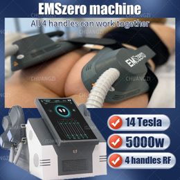 2023 EMS-culpt Machine EMSZERO RF Fat Burning Shaping Beauty Equipment 14 Tesla 5000W HI-EMT Nova Estimulador muscular electromagnético Máquina con 2/4/5 manijas