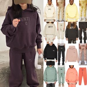 Kinderbekleidungssets Jungen Hoodies Trainingsanzüge Kleidung Ess Hosen Kleinkind Kinder Sweatshirt Angst Mädchen Jugendkleidung Lose Kapuzenpullover Gott Sport Trainingsanzüge