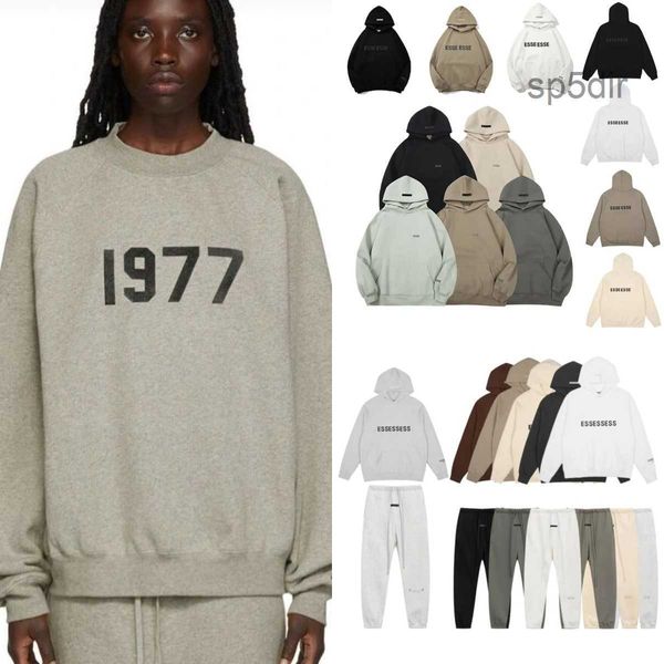 2023 Ess para hombre con capucha diseñador Essentialhoody para mujer diseñador carta cremallera 1977 Fear God chaqueta otoño deportes pantalón casual conjunto esencialsweatshirt 5JJX