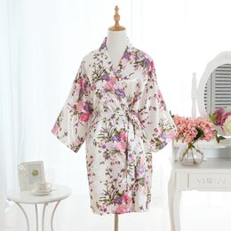 2023 Ethnische kleding bruiden bruiloft slaapkleding Casual badjas vrouwen nachthemd korte bloemen kleedjurk bruids bruidsmeisje traditionele cheongsam jurk