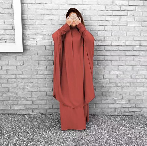 2023 Vêtements Ethniques Eid À Capuche Femmes Musulmanes Hijab Robe Vêtement De Prière Jilbab Abaya Longue Khimar Ramadan Robe Abayas Jupe Ensembles Vêtements Islamiques