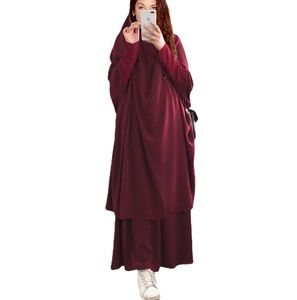 2023 Etnische kleding Etosell Vrouwen Moslim hijab -jurk met capuchon Eid Gebed Gedelement Jilbab Abaya Long Khimar Volledige omslag Ramadan jurk abayas islamitische 8 kleur alleen maat m