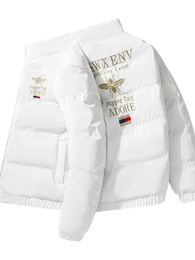 2023 Europe et Amérique luxe léger Axyri hiver doudoune en coton rembourré veste design pour hommes petite broderie d'abeille plus coton épaissi haut grande taille pour hommes