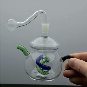 2023 Europe et Americaglass Pipe Bubbler Fumer Pipe Pipe Water Verre Bong Bong Classic Teapot, bouteille d'eau en verre