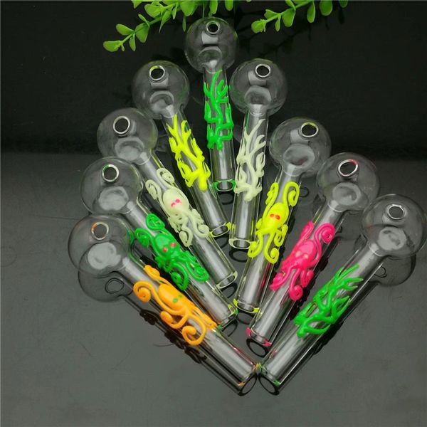 2023 Europe et Americaglass Pipe Bubbler Fumer Pipe Pipe Water Glass Bong America Sell Colorful Luminal