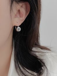 2023 nouveau produit européen et américain S925 boucles d'oreilles en forme d'arbre de vie en argent pur pour les boucles d'oreilles de tempérament à la mode des femmes