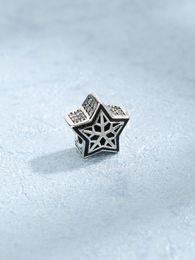 2023 européen et américain nouveau S925 argent mode bricolage perlé avancé cadeau petite amie ami étoile Bracelet collier accessoires