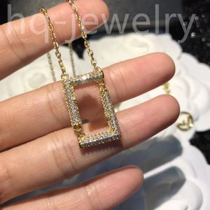 2023 Exquise International Luxury Lock Pendant ketting mode dames 18K vergulde sieraden geselecteerd cadeau8888