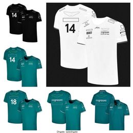 2023 F1 Aston Team قمصان الرجال والنساء الرياضة الترفيهية قمصان قصيرة الأكمام سريعة التجفيف قمصان المشجعين تي شيرت F1 ملابس السباق