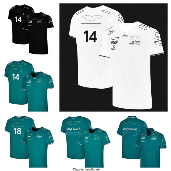 2023 F1 Aston Team T-shirt Sport per il tempo libero da uomo e da donna T-shirt ad asciugatura rapida a maniche corte T-shirt per tifosi Abbigliamento da corsa F1