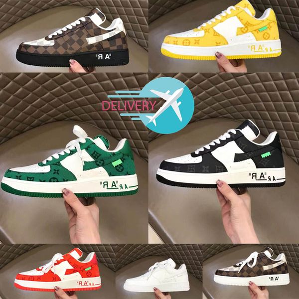 2023 F1 Chaussures Casual Designer Aiforces Low Hommes Femmes 1 One Triple Blanc Noir Rouge Biue Jaune Vert Utility Shadow 1s Sports de plein air Designer Baskets Taille 36 45