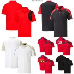 2023 F1 Ferari Racing T-shirt Zomer Sport Polo Shirt Team Driver Quick Drying T-Shirt Men and Women Plus Size Customized Fan Shirt