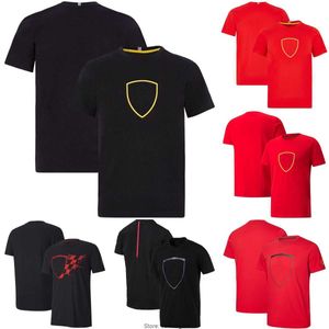 2023 F1 Ferari Team T-shirt formule 1 rouge course hommes T-shirts à manches courtes été nouvelle mode T-shirts hommes imprimer grande taille hauts