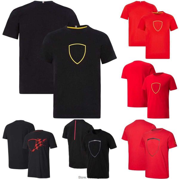 2023 F1 Ferari Team T-shirt Formule 1 Red Racing Hommes T-shirts À Manches Courtes D'été Nouvelle Mode T-shirts Hommes Imprimer Plus La Taille Tops