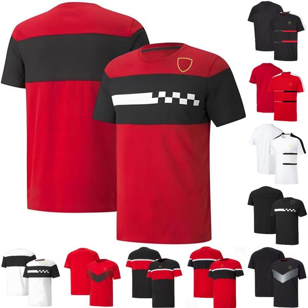 2023 F1 T-shirt graphique hommes rayé à manches courtes été nouvelle équipe de Formule 1 T-shirts co-marqués fans de course T-shirt surdimensionné Jersey