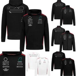 2023 F1 Hoodie Formule 1 Officiële Zwarte Hoodie Sweatshirts Nieuw Seizoen Team Uniform Racing Kleding Dezelfde Heren Losse Capuchon Zweet