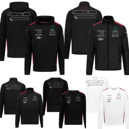 2023 F1 Hoodie Formule 1 Officiële zwarte hoodie Sweatshirts Nieuw seizoen Team uniform racekleding dezelfde heren losse capuchon sweat