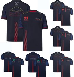 2023 F1 Equipo para hombre Polo Camiseta Camiseta Fórmula 1 Traje de carreras Camiseta y 11 Driver Fan Top Camisetas Jersey MOTO Ropa de motocicleta IX0M