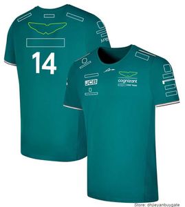 T-Shirt de pilote officiel de l'équipe F1, Polo de course de formule 1, manches courtes, mêmes Fans, mode d'été, Jersey vert, 2023