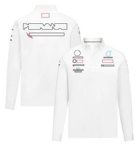 Traje de carreras F1, camiseta de manga corta, camiseta informal con cuello redondo, ropa de trabajo en equipo, traje polo, se puede personalizar con el mismo estilo, 2023