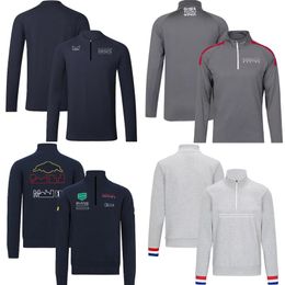 2023 F1 Sweat à capuche Formule 1 Team Pull Veste Printemps Automne Mode Homme Demi-Zip Sweat Racing Motocross 305S