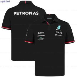 Polo de l'équipe F1 de Formule 1 pour hommes, T-shirt d'été respirant et décontracté à revers pour sport automobile, Petro Racing, 2024