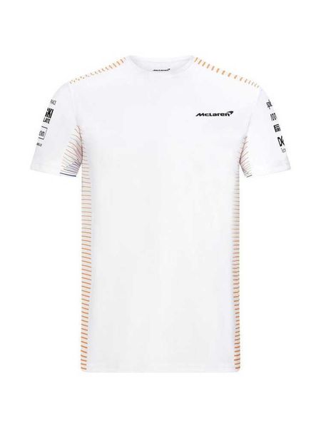 T-shirt à manches courtes pour hommes, équipe F1 de Formule 1, Mclaren, blanc, jaune, Ricciardo, Station australienne de course, 2023