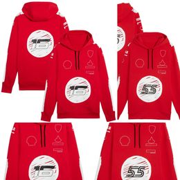 2023 F1 Team Racing Hoodie Formule 1 Bestuurder Sweatshirt Met Capuchon Nieuw Seizoen Race Rode Hoodies Herfst Auto Fans Sport Heren Hoodie Pullover