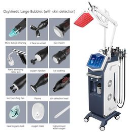 2023 Analyse faciale Microdermabrasion peau Nettoyage en profondeur Machine hydralasfaciale Pistolet de mésothérapie à oxygène RF Lift Rajeunissement du visage Hydro 10 en 1