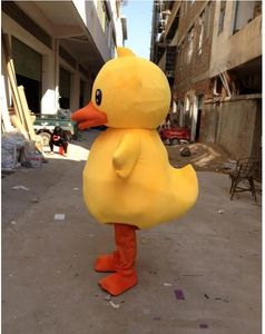 2023 Vente d'usine chaude Big Yellow Rubber Duck Mascot Costume Cartoon Performing Costume Livraison gratuite