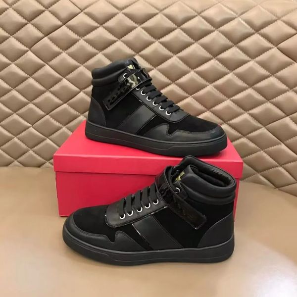 2023 Célèbre marque High-Top Noe Sneakers Chaussures Grip Tape Cheville Strap Tranier Hommes Veau Daim Fête Robe De Mariée Skateboard Marche EU38-46