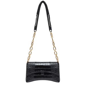 2023 Célèbre Dame Épaule Sacs À Bandoulière De Luxe De Mode Femmes Sac Classique Demi-Lune Designer Chaîne Sac À Main Top Crocodile En Cuir Portefeuille Dames Bourse