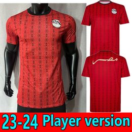 2023 FAN-spelerversie SALAH Egypte Thuisvoetbalshirts 23/24 nationaal team Shirt A. HEGAZI KAHRABA RAMADAN M.ELNENY Voetbaluniformen thuis uit 3e HEREN tenues 888