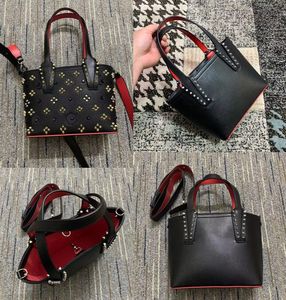 2024 Sac de mode Cabata Designer Totes Rivet Cuir véritable Marques rouges Sacs à main composites Sacs à main célèbres pour portefeuilles fille