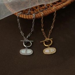 2023 Mode Charme Cristal OT Pendentif Collier pour les femmes de luxe marque Diamant H collier de haute qualité designer collier bijoux