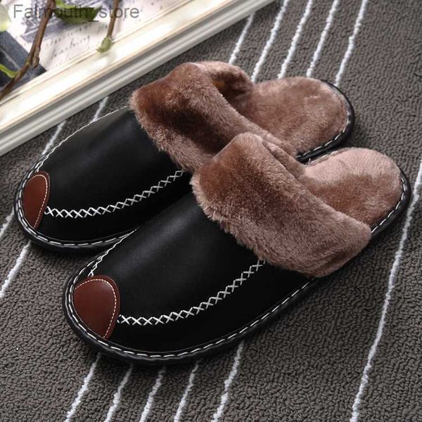 2023 Chaussures de créateurs de mode Hommes Hiver Coton Velours Chaud Classique Coréen Intérieur Pantoufles Femmes Amoureux Chaussure En Cuir Pantoufle Noir Rouge Q230909